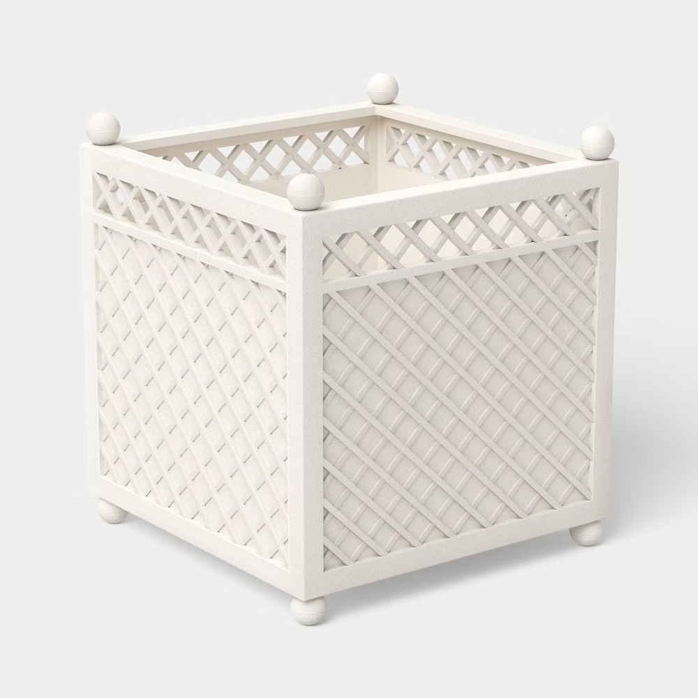 Square Outdoor Planter Box White 16in - Threshold Studio McGee, Target